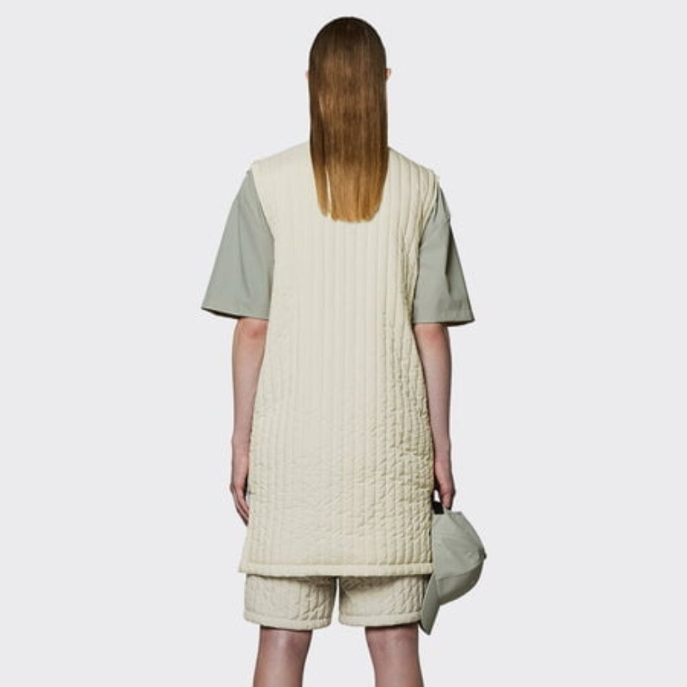 RAINS Long Liner Vest | Cream